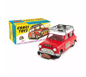 Mini Mini Cooper S #117 + Roof Rack + 2 Spare Tires Winner Rally Monte Carlo 1967 - 1:43 - Corgi Mini Mini Cooper S #117 + Roof Rack + 2 Spare Tires Winner Rally Monte Carlo 1967 - 1:43 - Corgi