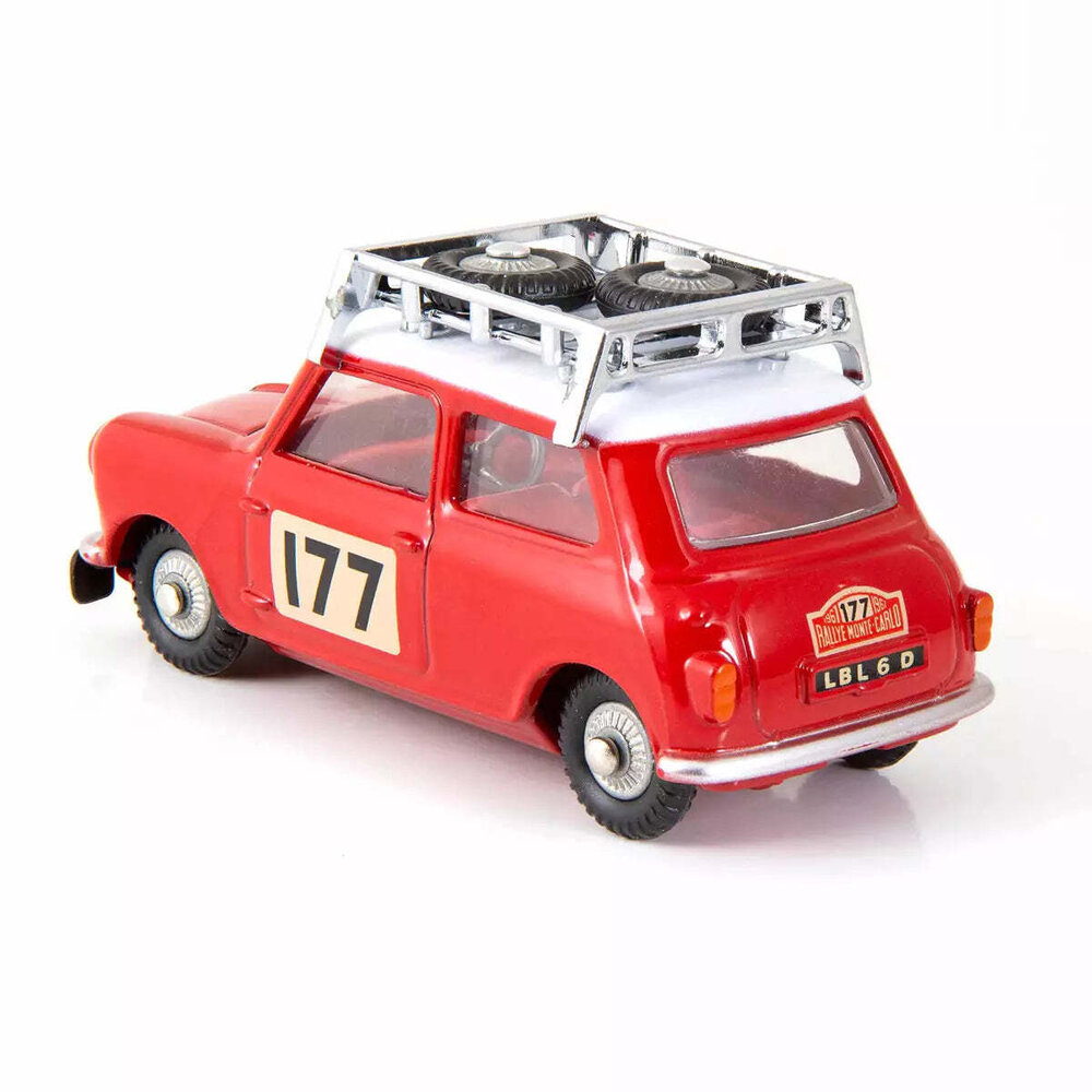 Mini Mini Cooper S #117 + Roof Rack + 2 Spare Tires Winner Rally Monte Carlo 1967 - 1:43 - Corgi Mini Mini Cooper S #117 + Roof Rack + 2 Spare Tires Winner Rally Monte Carlo 1967 - 1:43 - Corgi