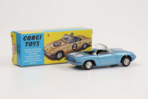 Lotus Lotus Elan S2 #2 1965 + Driver - 1:43 - Corgi Lotus Lotus Elan S2 #2 1965 + Driver - 1:43 - Corgi