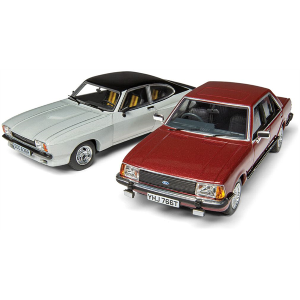 Ford Ford Capri MK II X-Pack + Ford Granada MK II 2.8i Ghia  (SET) - 1:43 - Corgi Ford Ford Capri MK II X-Pack + Ford Granada MK II 2.8i Ghia  (SET) - 1:43 - Corgi