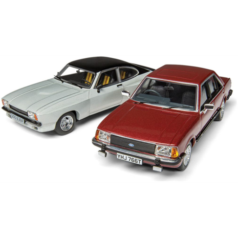 Ford Ford Capri MK II X-Pack + Ford Granada MK II 2.8i Ghia  (SET) - 1:43 - Corgi Ford Ford Capri MK II X-Pack + Ford Granada MK II 2.8i Ghia  (SET) - 1:43 - Corgi