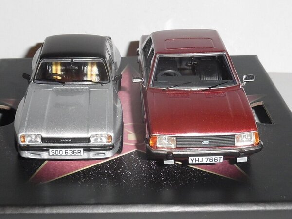 Ford Ford Capri MK II X-Pack + Ford Granada MK II 2.8i Ghia  (SET) - 1:43 - Corgi Ford Ford Capri MK II X-Pack + Ford Granada MK II 2.8i Ghia  (SET) - 1:43 - Corgi