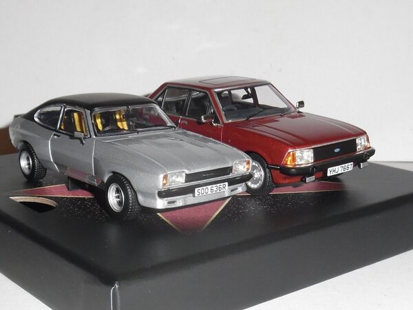 Ford Ford Capri MK II X-Pack + Ford Granada MK II 2.8i Ghia  (SET) - 1:43 - Corgi Ford Ford Capri MK II X-Pack + Ford Granada MK II 2.8i Ghia  (SET) - 1:43 - Corgi