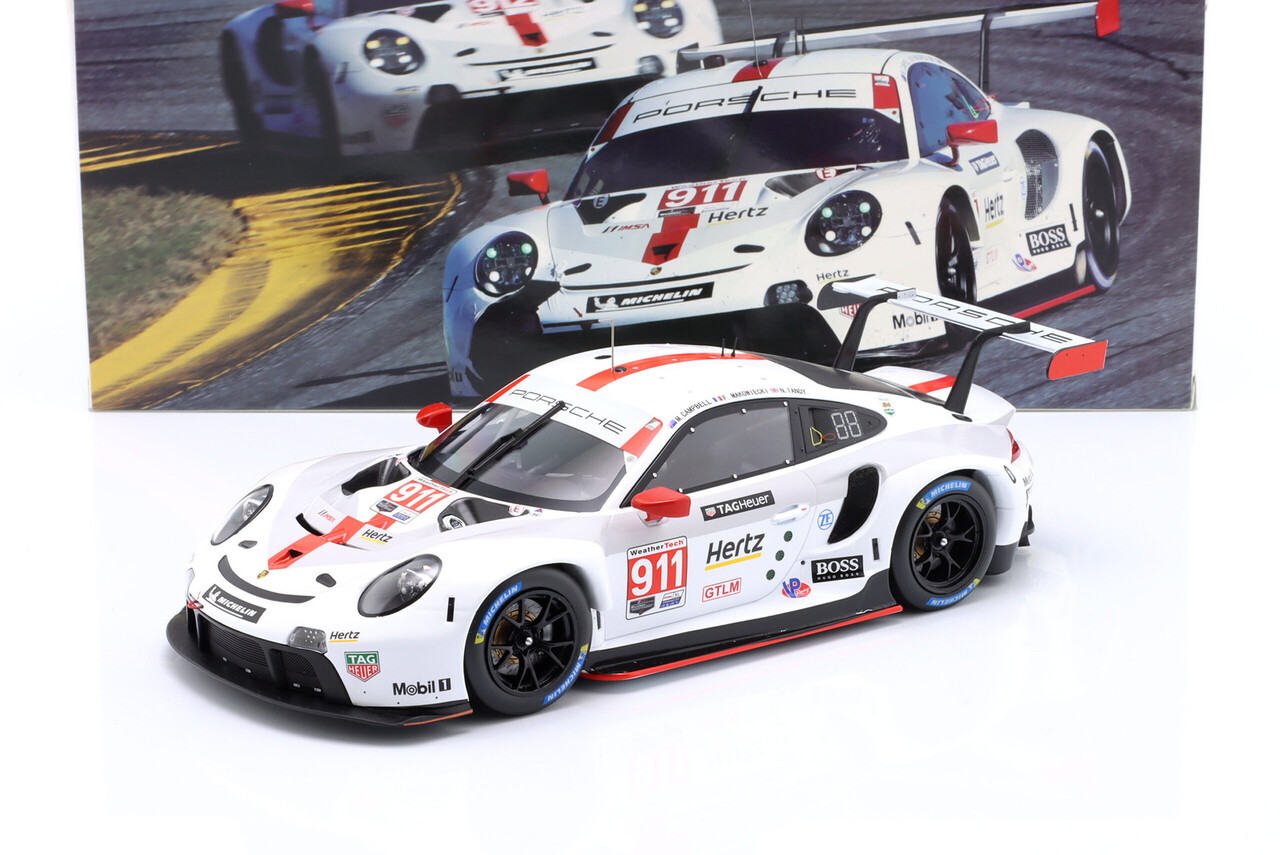 Porsche Porsche 911/991-2 RSR #911 Team Porsche 2nd GTLM Class 24H Daytona 2020 - 1:18 - IXO Models Porsche Porsche 911/991-2 RSR #911 Team Porsche 2nd GTLM Class 24H Daytona 2020 - 1:18 - IXO Models