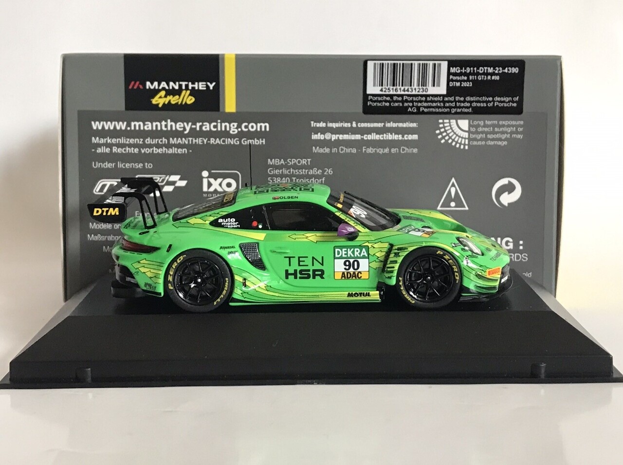 Porsche Porsche 911/992 GT3 R #90 Team Manthey Racing 7th DTM Season 2023 - 1:18 - IXO Models Porsche Porsche 911/992 GT3 R #90 Team Manthey Racing 7th DTM Season 2023 - 1:18 - IXO Models