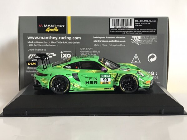 Porsche Porsche 911/992 GT3 R #90 Team Manthey Racing 7th DTM Season 2023 - 1:18 - IXO Models Porsche Porsche 911/992 GT3 R #90 Team Manthey Racing 7th DTM Season 2023 - 1:18 - IXO Models