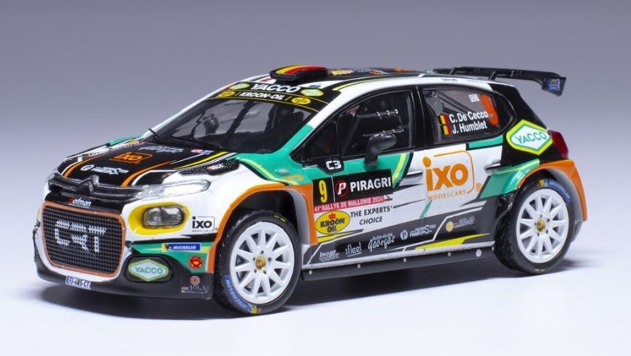 Citroen Citroen C3 Rally 2 #9 Rally WM Rally de Wallonie 2024 - 1:43 - IXO Models Citroen Citroen C3 Rally 2 #9 Rally WM Rally de Wallonie 2024 - 1:43 - IXO Models