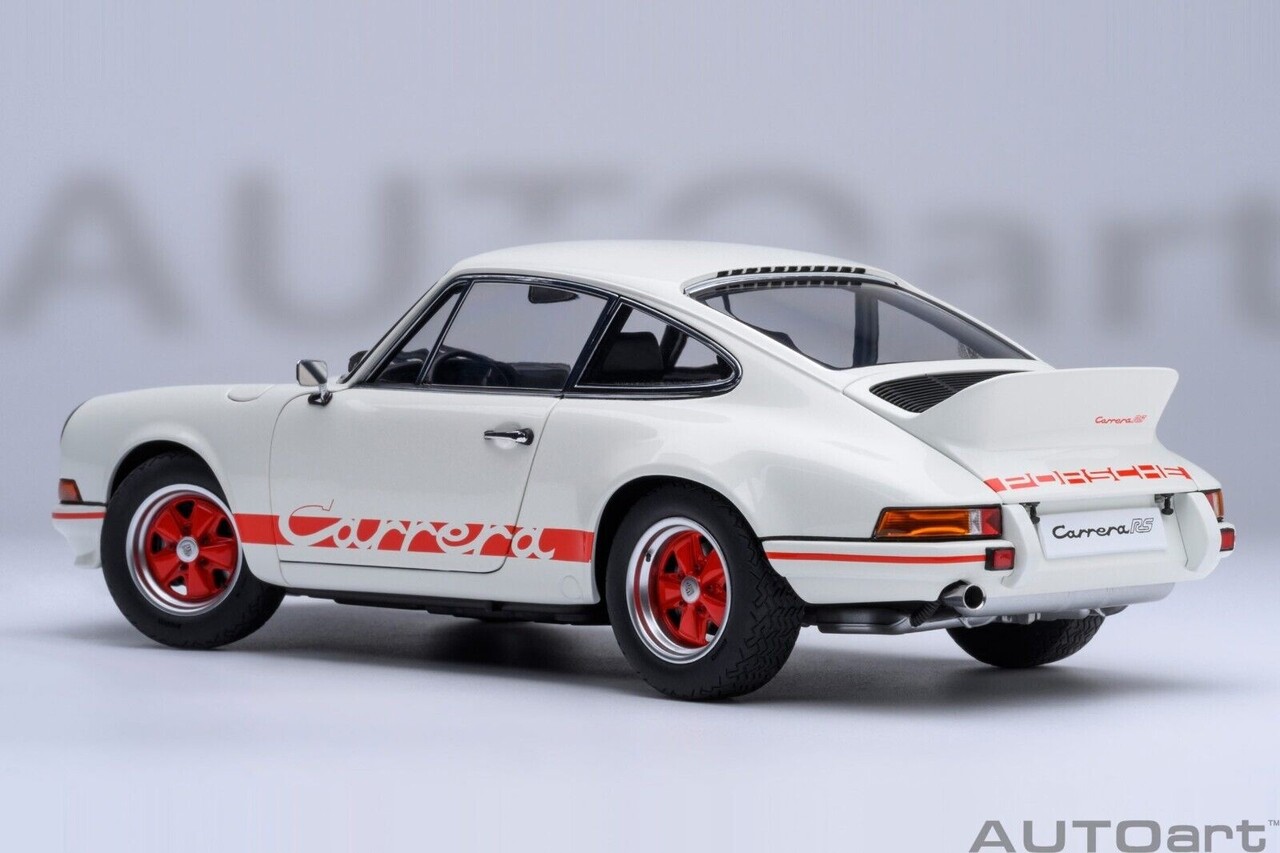 Porsche Porsche 911 Carrera 2.7 RS Grand Prix White + Red Stripes - 1:18 - AUTOart Porsche Porsche 911 Carrera 2.7 RS Grand Prix White + Red Stripes - 1:18 - AUTOart