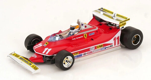 Formule 1 erFerrari F1 312T4 #11 Winner GP Monza 1979 World Champion 1979 (J.Scheckter) + Pilot Figure  - 1:18 - Bburago