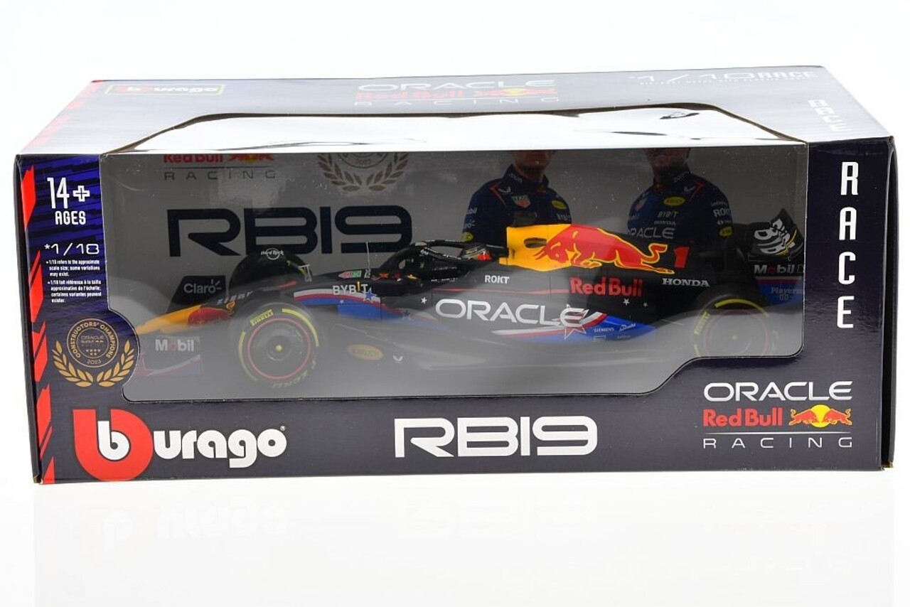 Formule 1 Oracle Red Bull Racing RB19 #1 World Champion GP Austin USA 2023 (M.Verstappen)- 1:18 - Bburago Formule 1 Oracle Red Bull Racing RB19 #1 World Champion GP Austin USA 2023 (M.Verstappen)- 1:18 - Bburago