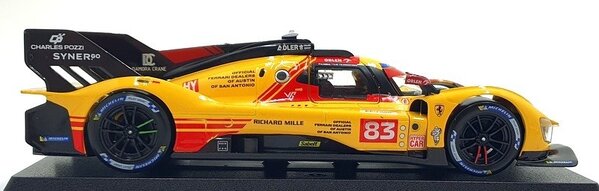 Ferrari Ferrari 499P 3.0L Turbo V6 Team Ferrari AF Corse #83 24H Le Mans 2024 - 1:24 - Bburago Ferrari Ferrari 499P 3.0L Turbo V6 Team Ferrari AF Corse #83 24H Le Mans 2024 - 1:24 - Bburago