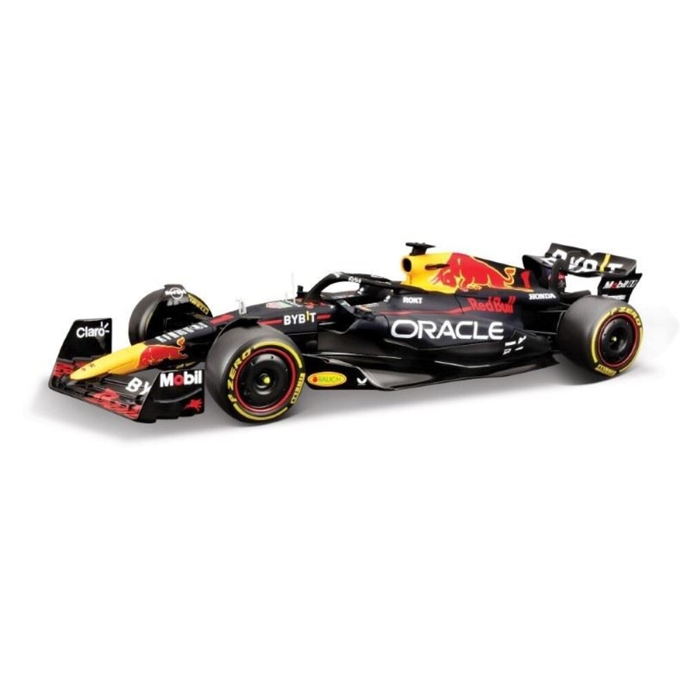 Formule 1 Red Bull RB19 Team Oracle Red Bull Racing #1 World Champion Season 2023 Max Verstappen + Figure- 1:24 - Bburago