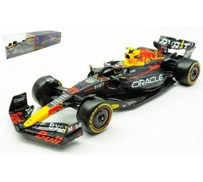 Formule 1 Red Bull RB19 Team Oracle Red Bull Racing #11 4th GP USA 2023 Sergio Perez + Figure + Showcase  - 1:24 - Bburago