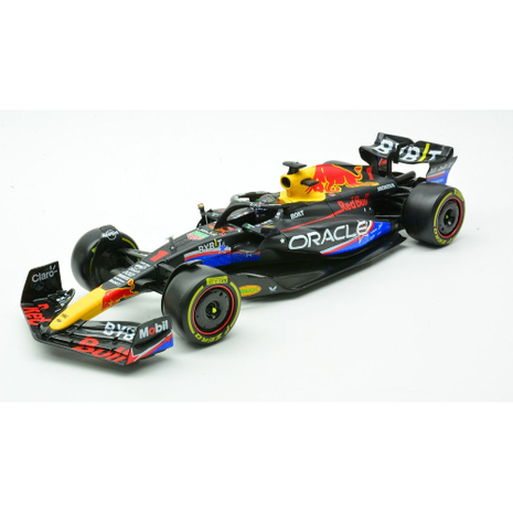 Formule 1 Red Bull RB19 Team Oracle Red Bull Racing #1 Wirld Champion Winner GP USA 2023 M. Verstappen + Figure + Showcase  - 1:24 - Bburago Formule 1 Red Bull RB19 Team Oracle Red Bull Racing #1 Wirld Champion Winner GP USA 2023 M. Verstappen + Figure + Showcase  - 1:24 - Bburago