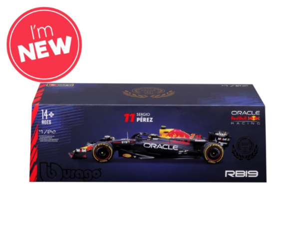 Formule 1 Red Bull RB19 Team Oracle Red Bull Racing #11 2nd GP USA 2023 + Figure + Showcase  - 1:24 - Bburago Formule 1 Red Bull RB19 Team Oracle Red Bull Racing #11 2nd GP USA 2023 + Figure + Showcase  - 1:24 - Bburago