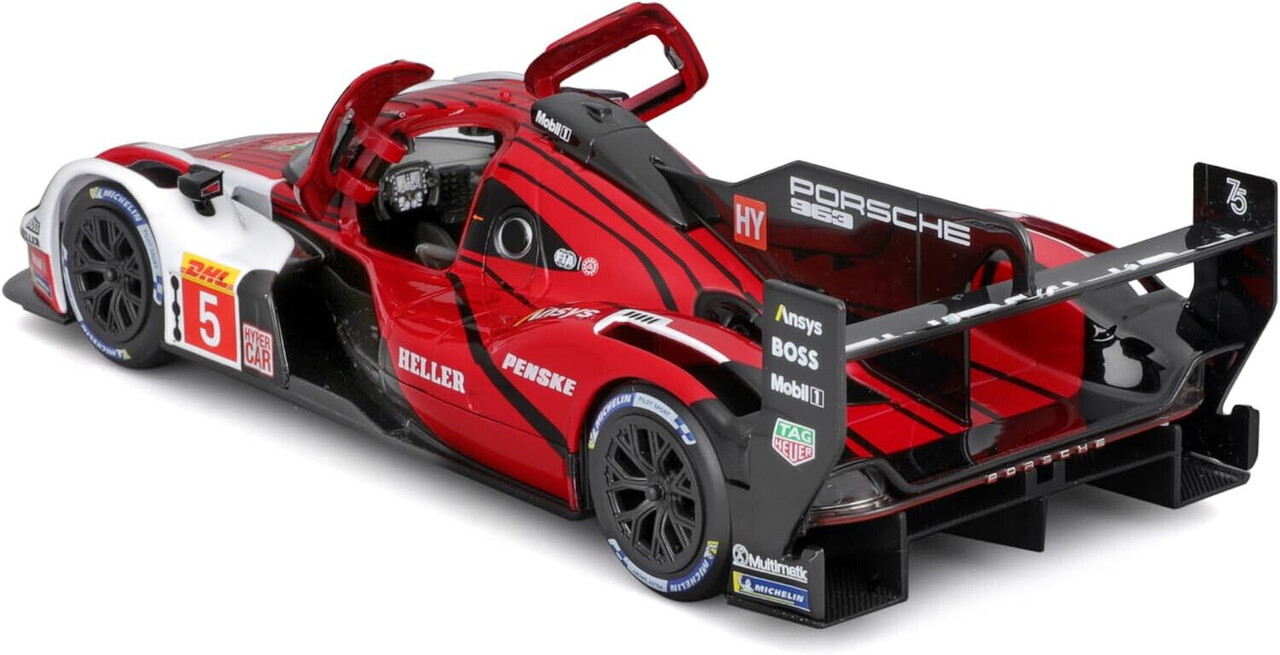 Porsche Porsche 963 9RD 4.6L Turbo V8 #5 Team Porsche Penske 24H Le Mans 2023 - 1:24 - Bburago Porsche Porsche 963 9RD 4.6L Turbo V8 #5 Team Porsche Penske 24H Le Mans 2023 - 1:24 - Bburago