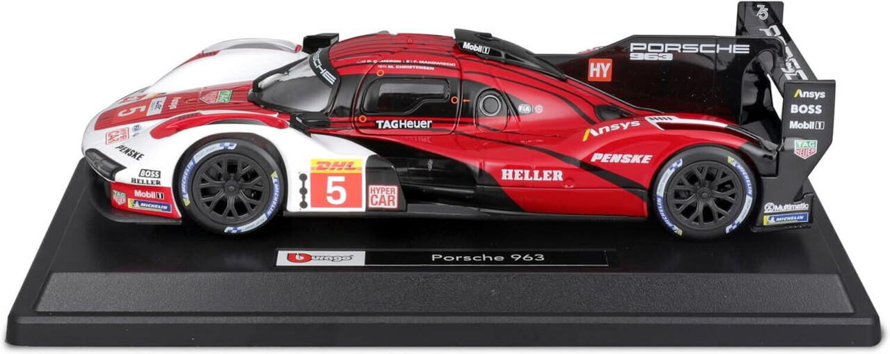 Porsche Porsche 963 9RD 4.6L Turbo V8 #5 Team Porsche Penske 24H Le Mans 2023 - 1:24 - Bburago Porsche Porsche 963 9RD 4.6L Turbo V8 #5 Team Porsche Penske 24H Le Mans 2023 - 1:24 - Bburago