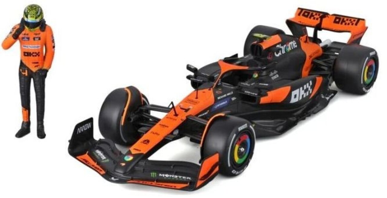 McLaren McLaren MCL38 #4 Lando Norris + Figure 2024 - 1:24 - Bburago McLaren McLaren MCL38 #4 Lando Norris + Figure 2024 - 1:24 - Bburago