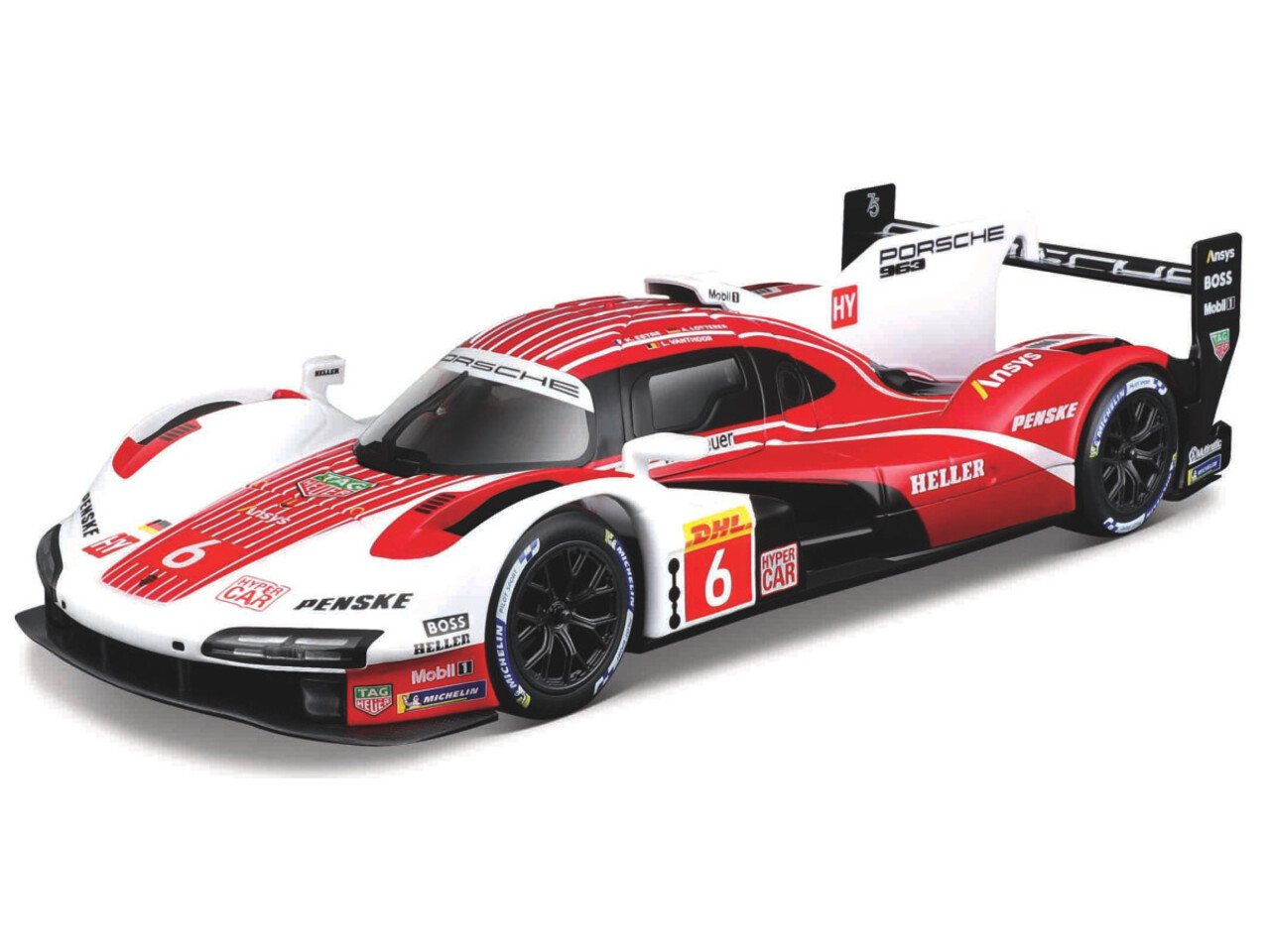 Porsche Porsche 963 9RD 4.6L Turbo V8 #6 Team Porsche Penske 24H Le Mans 2024 - 1:24 - Bburago  - Porsche Porsche 963 9RD 4.6L Turbo V8 #6 Team Porsche Penske 24H Le Mans 2024 - 1:24 - Bburago  -