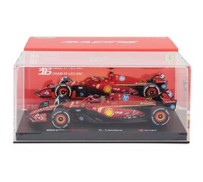 Formule 1 Ferrari F1-75 #16 Team Scuderia Ferrari Winner GP Monza 2024 + Pilot + Showcase (C.Leclerc)) - 1:43 - Bburago