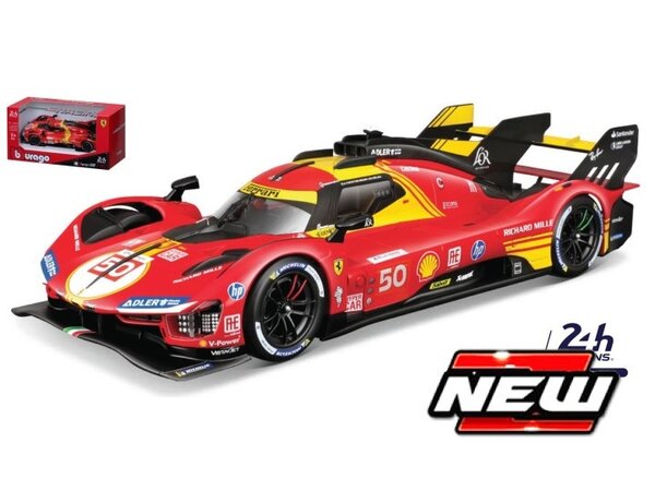 Ferrari Ferrari 499P 3.0L Tubo V6 #50 Team Ferrari AF Corse Winner 24H Le Mans 2024 + Showcase - 1:43 - Bburago