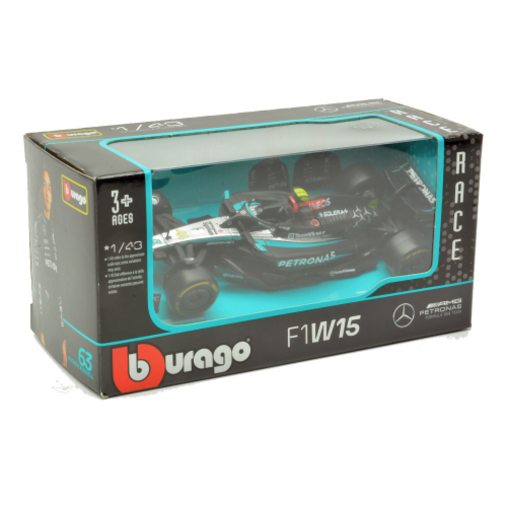 Formule 1 Mercedes-Benz F1 W15 #44 Performance Team AMG Petronas Season 2024 (L.Hamilton) - 1:43 - Bburago Formule 1 Mercedes-Benz F1 W15 #44 Performance Team AMG Petronas Season 2024 (L.Hamilton) - 1:43 - Bburago