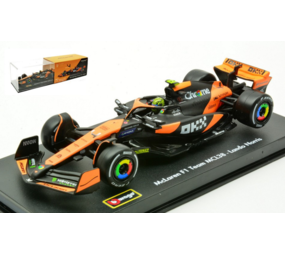 Formule 1 McLaren F1 MCL38  Team McLaren #4 Winner GP Miami 2024 First F1 Victory (L.Norris) + Pilot + Showcase - 1:43 - Bburago Formule 1 McLaren F1 MCL38  Team McLaren #4 Winner GP Miami 2024 First F1 Victory (L.Norris) + Pilot + Showcase - 1:43 - Bburago