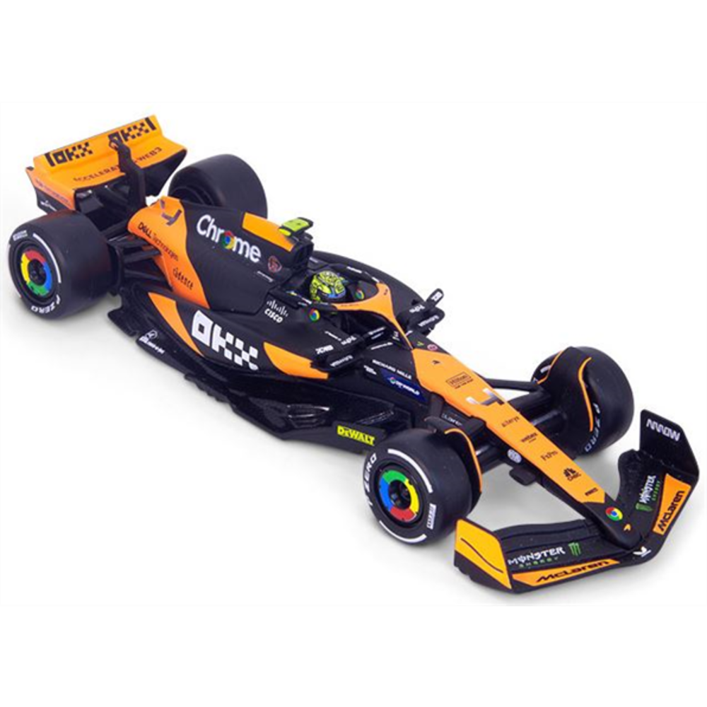 Formule 1 McLaren F1 MCL38  Team McLaren #4 Winner GP Miami 2024 First F1 Victory (L.Norris) + Pilot + Showcase - 1:43 - Bburago Formule 1 McLaren F1 MCL38  Team McLaren #4 Winner GP Miami 2024 First F1 Victory (L.Norris) + Pilot + Showcase - 1:43 - Bburago