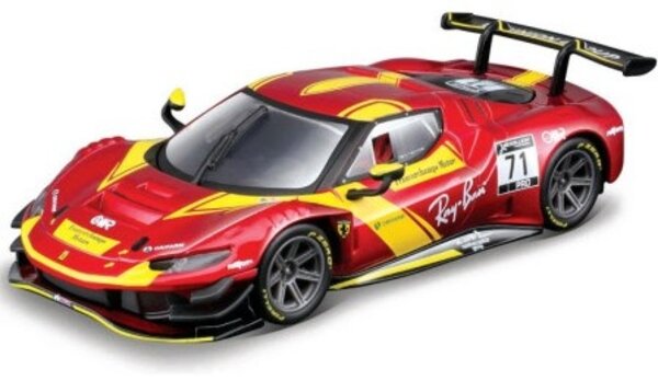 Ferrari Ferrari 296 GT3 3.0L Twin Turbo #71 Racing 2022 - 1:43 - Bburago Ferrari Ferrari 296 GT3 3.0L Twin Turbo #71 Racing 2022 - 1:43 - Bburago
