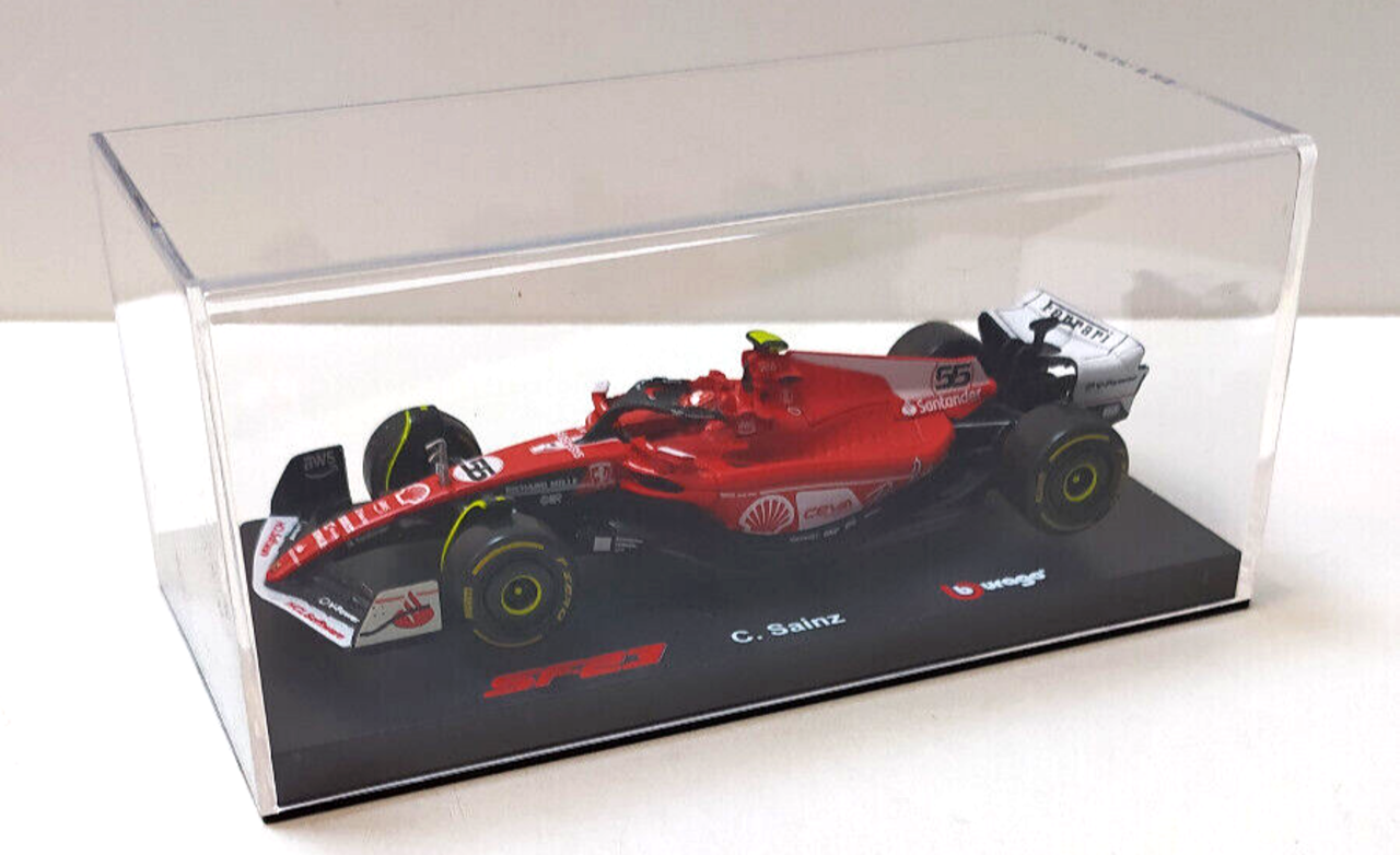 Formule 1 Ferrari SF-23 #55 Team Scuderia Ferrari GP Las Vegas 2023 (C.Sainz) + Pilot + Showcase - 1:43 - Bburago Formule 1 Ferrari SF-23 #55 Team Scuderia Ferrari GP Las Vegas 2023 (C.Sainz) + Pilot + Showcase - 1:43 - Bburago