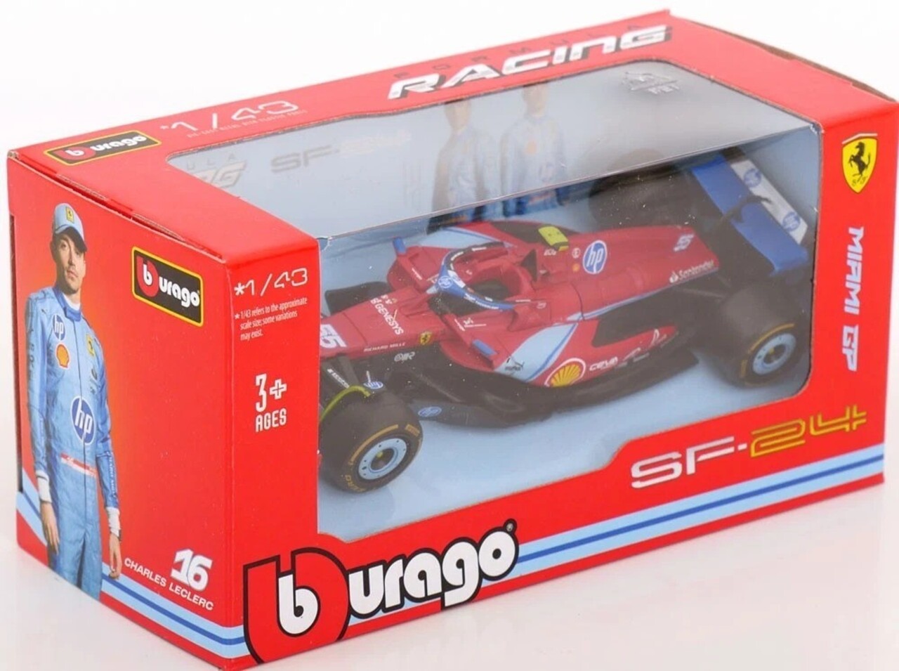 Formule 1 Ferrari F1-75 #55 Team Scuderia Ferrari 5th GP Miami 2024 (C.Sainz) - 1:43 - Bburago Formule 1 Ferrari F1-75 #55 Team Scuderia Ferrari 5th GP Miami 2024 (C.Sainz) - 1:43 - Bburago