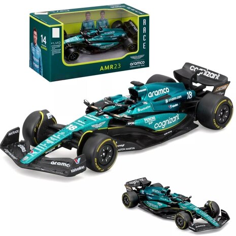 Formule 1 Aston Martin AMR23 #18 Team Aramco Cognizant Season 2023 (L.Stroll) - 1:43 - Bburago Formule 1 Aston Martin AMR23 #18 Team Aramco Cognizant Season 2023 (L.Stroll) - 1:43 - Bburago