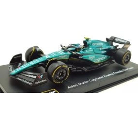 Formule 1 Aston Martin AMR23 #14 Team Aramco Cognizant Season 2023 (F.Alonzo) + Pilot + Showcase - 1:43 - Bburago Formule 1 Aston Martin AMR23 #14 Team Aramco Cognizant Season 2023 (F.Alonzo) + Pilot + Showcase - 1:43 - Bburago