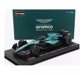 Formule 1 Aston Martin AMR23 #18 Team Aramco Cognizant Season 2023 (L.Stroll) + Pilot + Showcase - 1:43 - Bburago Formule 1 Aston Martin AMR23 #18 Team Aramco Cognizant Season 2023 (L.Stroll) + Pilot + Showcase - 1:43 - Bburago