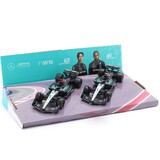 Formule 1 Mercedes-Benz F1 2X W15 EQ Performance Team AMG Petronas #44 L.Hamilton + #63 G.Russell Season 2024 - 1:43 - Bburago Formule 1 Mercedes-Benz F1 2X W15 EQ Performance Team AMG Petronas #44 L.Hamilton + #63 G.Russell Season 2024 - 1:43 - Bburago