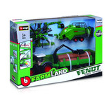 Fendt Fendt Vario 1050 Tractor + Whirl Rake + Baler Lifter + Tree Forwarder 2016 - 1:50 - Bburago Fendt Fendt Vario 1050 Tractor + Whirl Rake + Baler Lifter + Tree Forwarder 2016 - 1:50 - Bburago