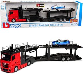 Mercedes-Benz Mercedes-Benz Actros 2545 Tractor + Trailer Car Transporter + Renault Captur - 1:43 - Bburago Mercedes-Benz Mercedes-Benz Actros 2545 Tractor + Trailer Car Transporter + Renault Captur - 1:43 - Bburago