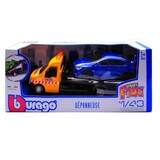 Car Transporter Flatbed Car Transporter + Subaru Impreza - 1:43 - Bburago Car Transporter Flatbed Car Transporter + Subaru Impreza - 1:43 - Bburago
