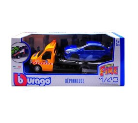 Car Transporter Flatbed Car Transporter + Subaru Impreza - 1:43 - Bburago Car Transporter Flatbed Car Transporter + Subaru Impreza - 1:43 - Bburago