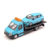 Car Transporter Flatbed Car Transporter + Renault Clio - 1:43 - Bburago Car Transporter Flatbed Car Transporter + Renault Clio - 1:43 - Bburago