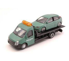 Car Transporter Flatbed Car Transporter + Ford Focus ST - 1:43 - Bburago Car Transporter Flatbed Car Transporter + Ford Focus ST - 1:43 - Bburago