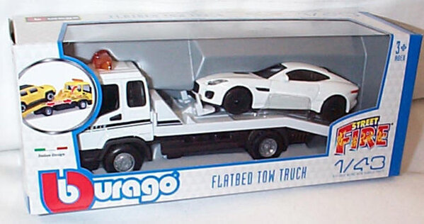 Car Transporter Flatbed Car Transporter + Bugatti Chiron - 1:43 - Bburago Car Transporter Flatbed Car Transporter + Bugatti Chiron - 1:43 - Bburago