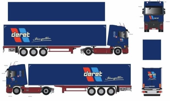 Renault Renault T- High Tractor 4x2 + Box Semitrailer 3 Axle 'Deret Transporteur' 2023 - 1:43 - Eligor Renault Renault T- High Tractor 4x2 + Box Semitrailer 3 Axle 'Deret Transporteur' 2023 - 1:43 - Eligor
