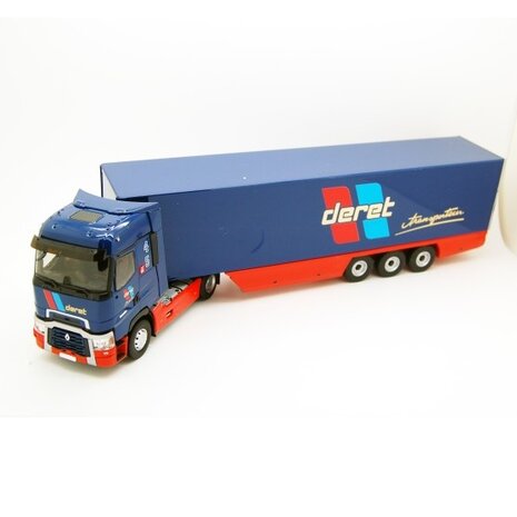 Renault Renault T- High Tractor 4x2 + Box Semitrailer 3 Axle 'Deret Transporteur' 2023 - 1:43 - Eligor Renault Renault T- High Tractor 4x2 + Box Semitrailer 3 Axle 'Deret Transporteur' 2023 - 1:43 - Eligor