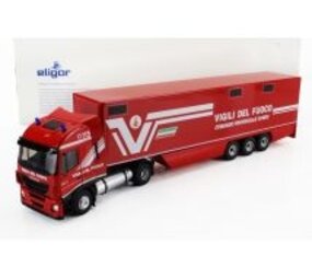 Iveco Iveco Fiat Stralis 480e6 Euro 6 Truck 4x2 + Semitrailer Fire Department  2018 - 1:43 - Eligor Iveco Iveco Fiat Stralis 480e6 Euro 6 Truck 4x2 + Semitrailer Fire Department  2018 - 1:43 - Eligor
