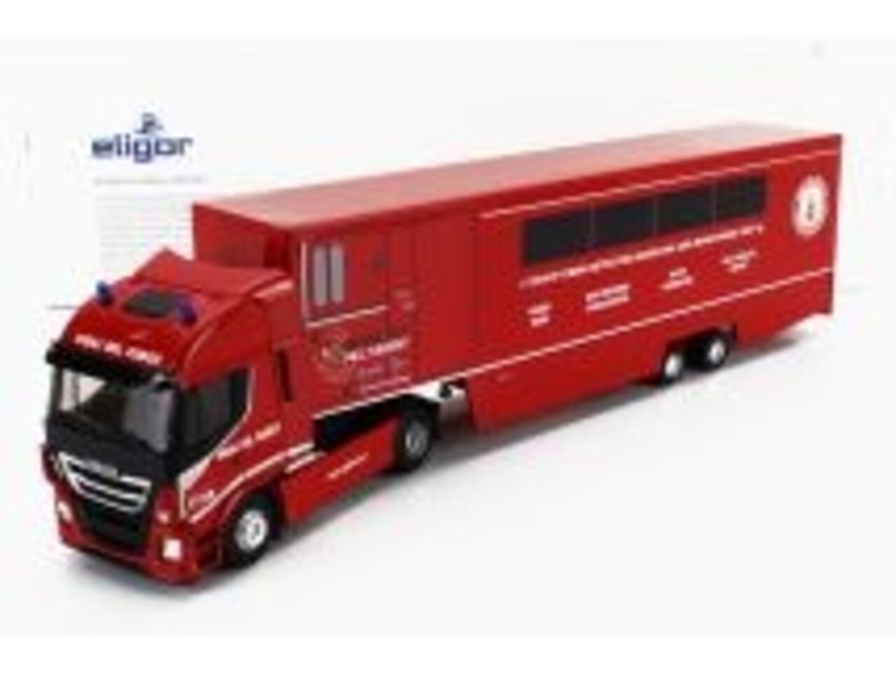 Iveco Iveco Fiat Stralis 480e6 Euro 6 Truck 4x2 + Semitrailer Fire Department Space Fly Multiagent CBRN Detection Sampling + Monitoring Unit 2018 - 1:43 - Eligor Iveco Iveco Fiat Stralis 480e6 Euro 6 Truck 4x2 + Semitrailer Fire Department Space Fly Multiagent CBRN Detection Sampling + Monitoring Unit 2018 - 1:43 - Eligor