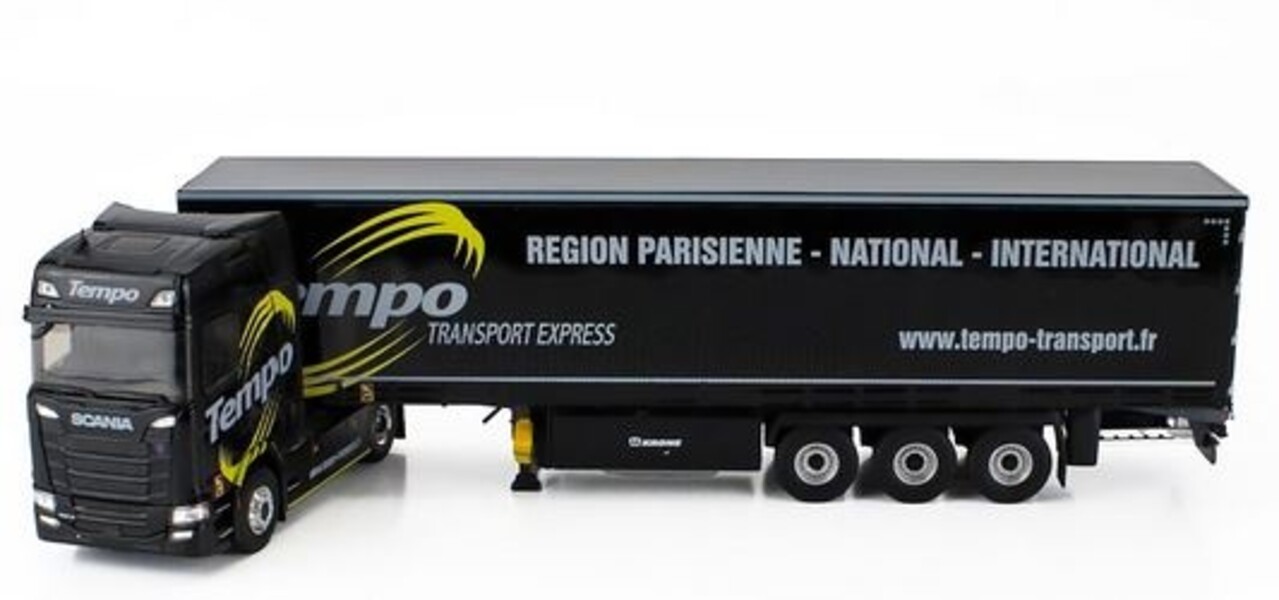 Iveco Scania S500 Tractor 4x2 + Semi Curtainside Trailer 3 Axle 'Tempo' 2023  - 1:43 - Eligor