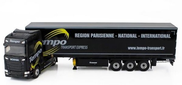 Iveco Scania S500 Tractor 4x2 + Semi Curtainside Trailer 3 Axle 'Tempo' 2023  - 1:43 - Eligor