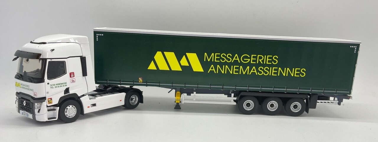 Renault Renault T460 Tractor 4x2 + Semi Curtainside Trailer 3 Axle 'Annemassiennes Transports  2021 - 1:43 - Eligor Renault Renault T460 Tractor 4x2 + Semi Curtainside Trailer 3 Axle 'Annemassiennes Transports  2021 - 1:43 - Eligor