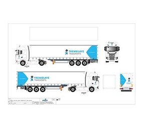 Scania Scania S500 Tractor 4x2 + Semi Curtainside Trailer 3 Axle 'Tremblaye Transports' 2020- 1:43 - Eligor Scania Scania S500 Tractor 4x2 + Semi Curtainside Trailer 3 Axle 'Tremblaye Transports' 2020- 1:43 - Eligor